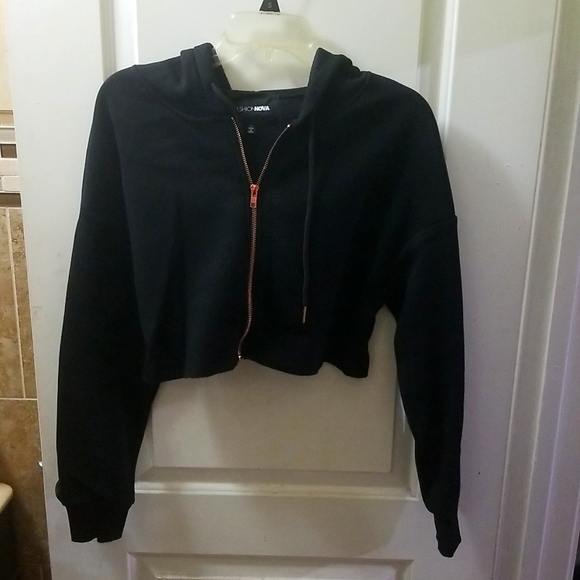 Fashion Nova - Sweater crop top, Size - Small, Color - Black - Picture 1 of 6